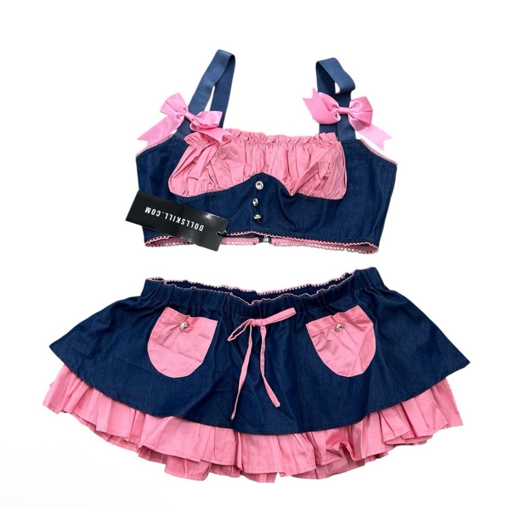 Dolls Kill Tricks n Treatz Paris Hiltons The Simple life Costume Set NWT size S